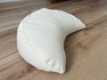 cotton Meditation Cresсent cushion filled with buckwheat hulls